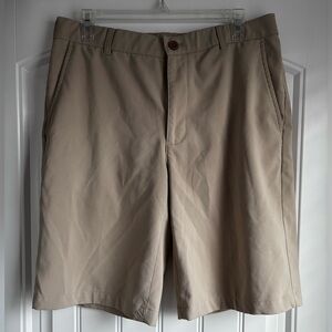 Izod Men's Khaki Flat Front Shorts